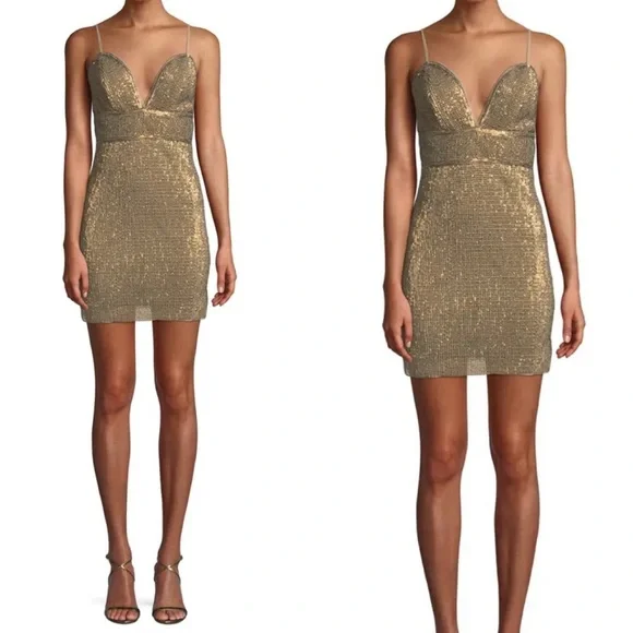 Saylor NYC Frankie Sequin Embroidered Mini Dress Bodycon Sweetheart Swifties M - Picture 12 of 15